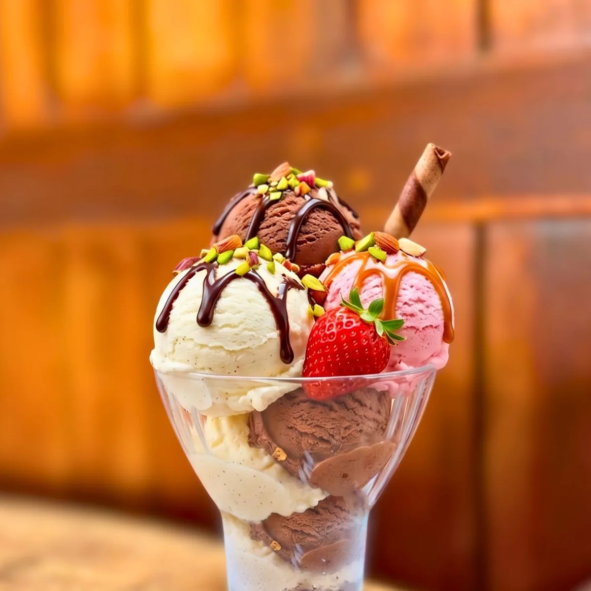 Copa de helado de Plásticos Riff servida