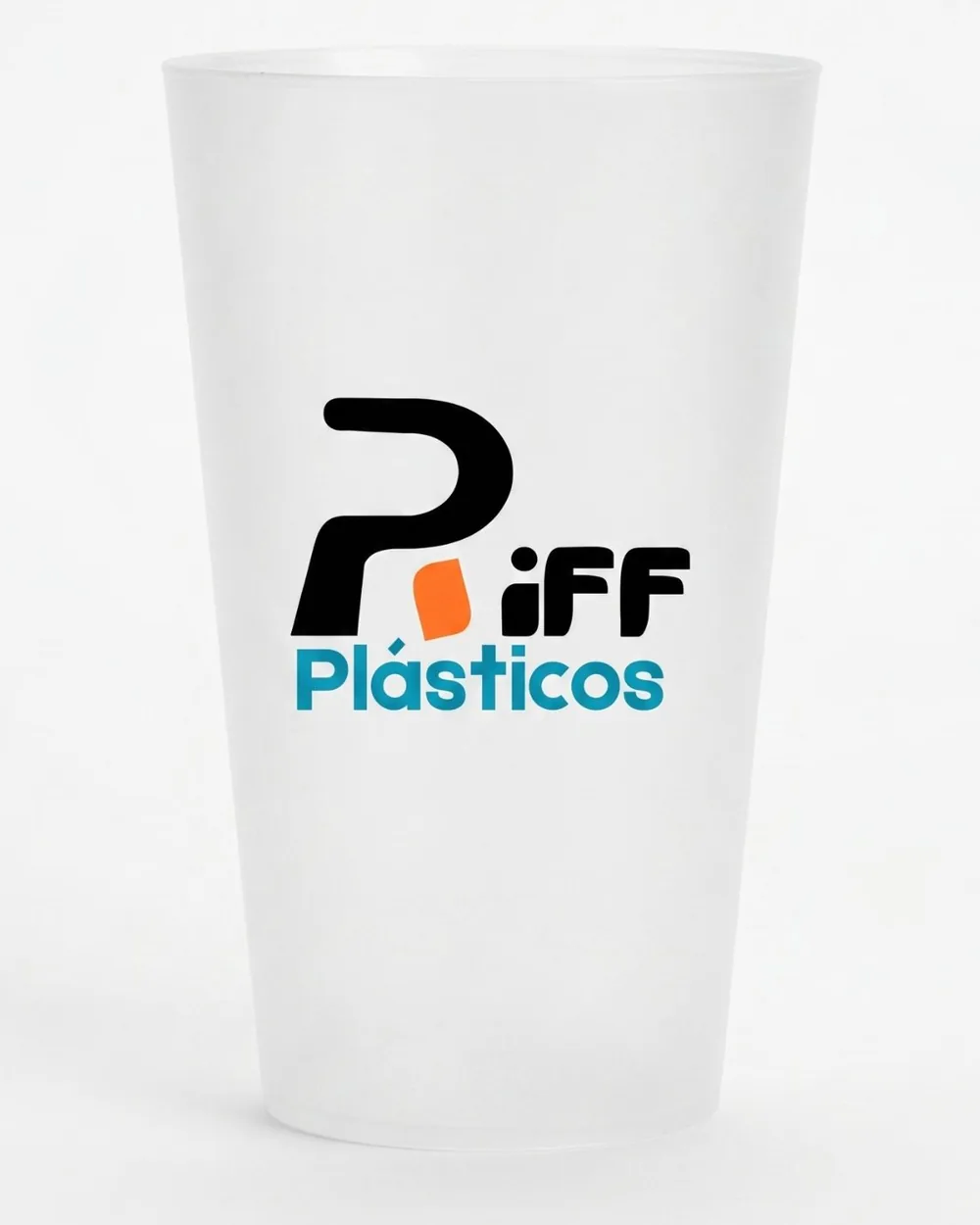 El mismo logo impreso a 3 tintas, en negro, naranja y celeste