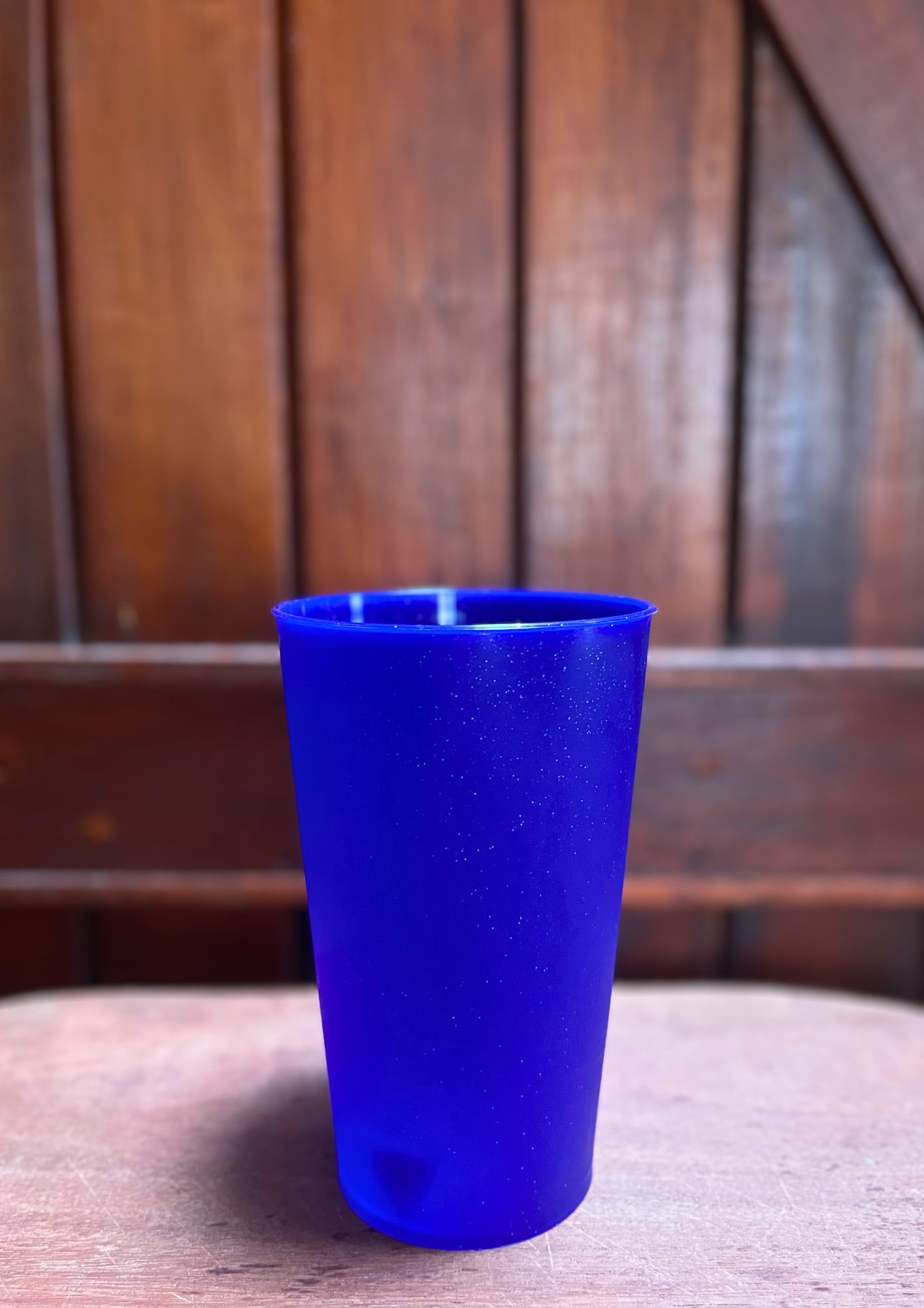Vaso reutilizable 400 cc · Azul glitter