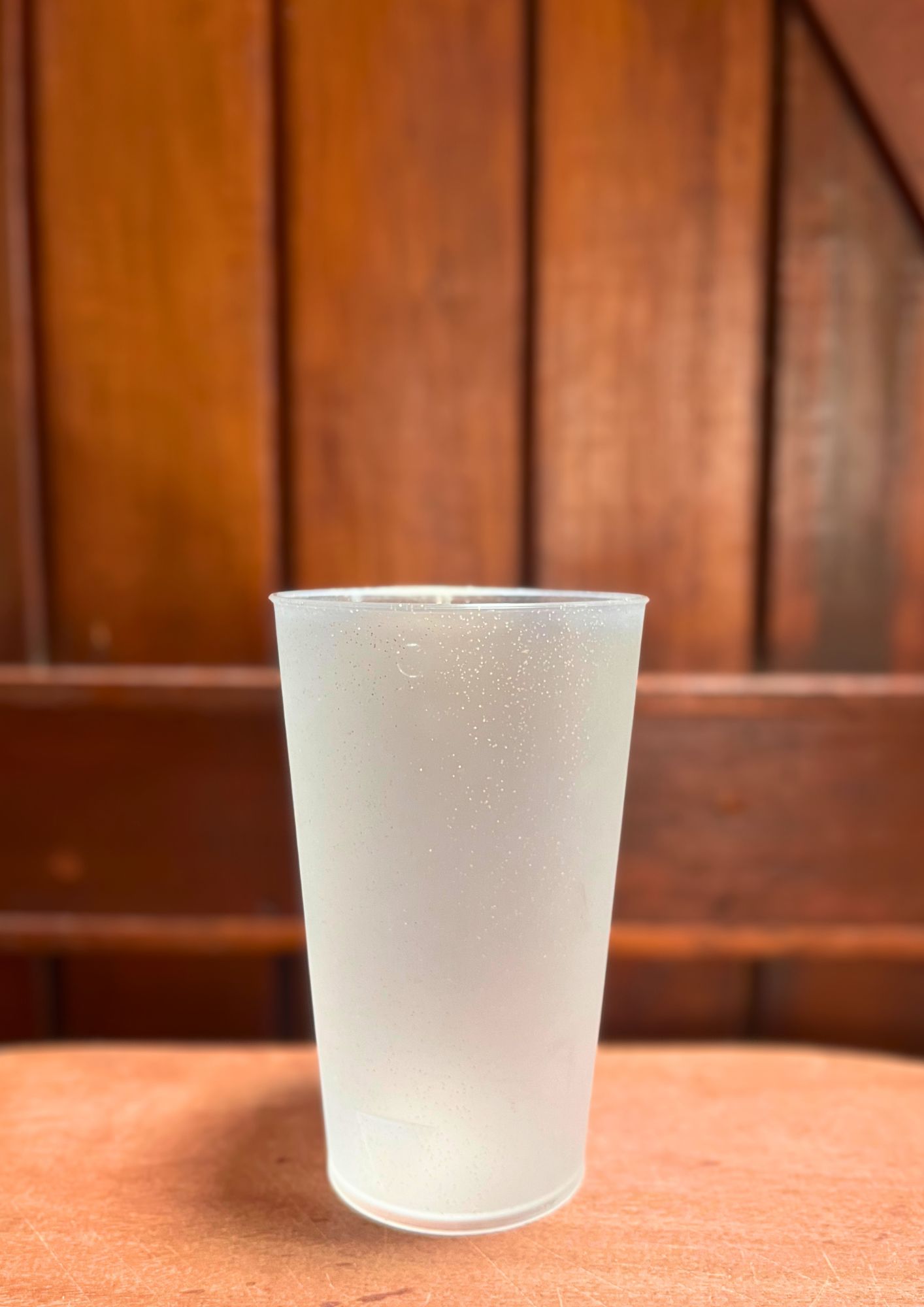 Vaso reutilizable 400 cc · Transparente glitter